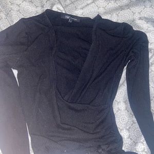 Tie Crop Top, Size: Small, Color: Black